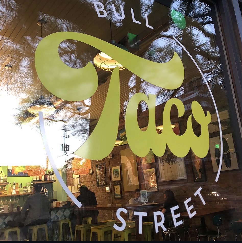 Bull Street Tacos window logo