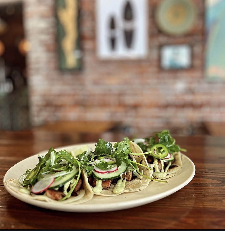 Bull Street Tacos tacos on brick